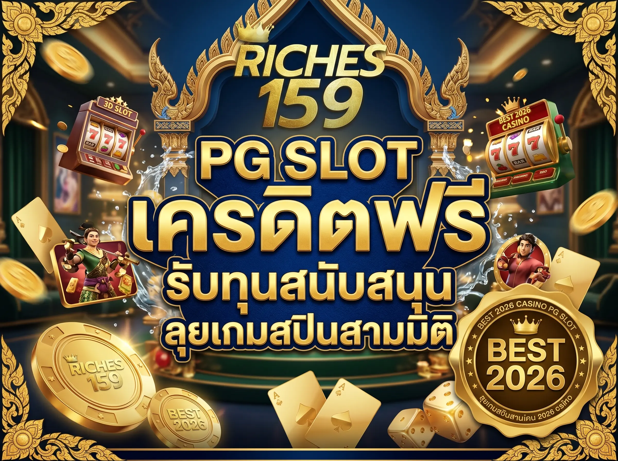 PG SLOT เครดิตฟรี รับทุนสนับสนุน ลุยเกมสปินสามมิติ BEST 2026