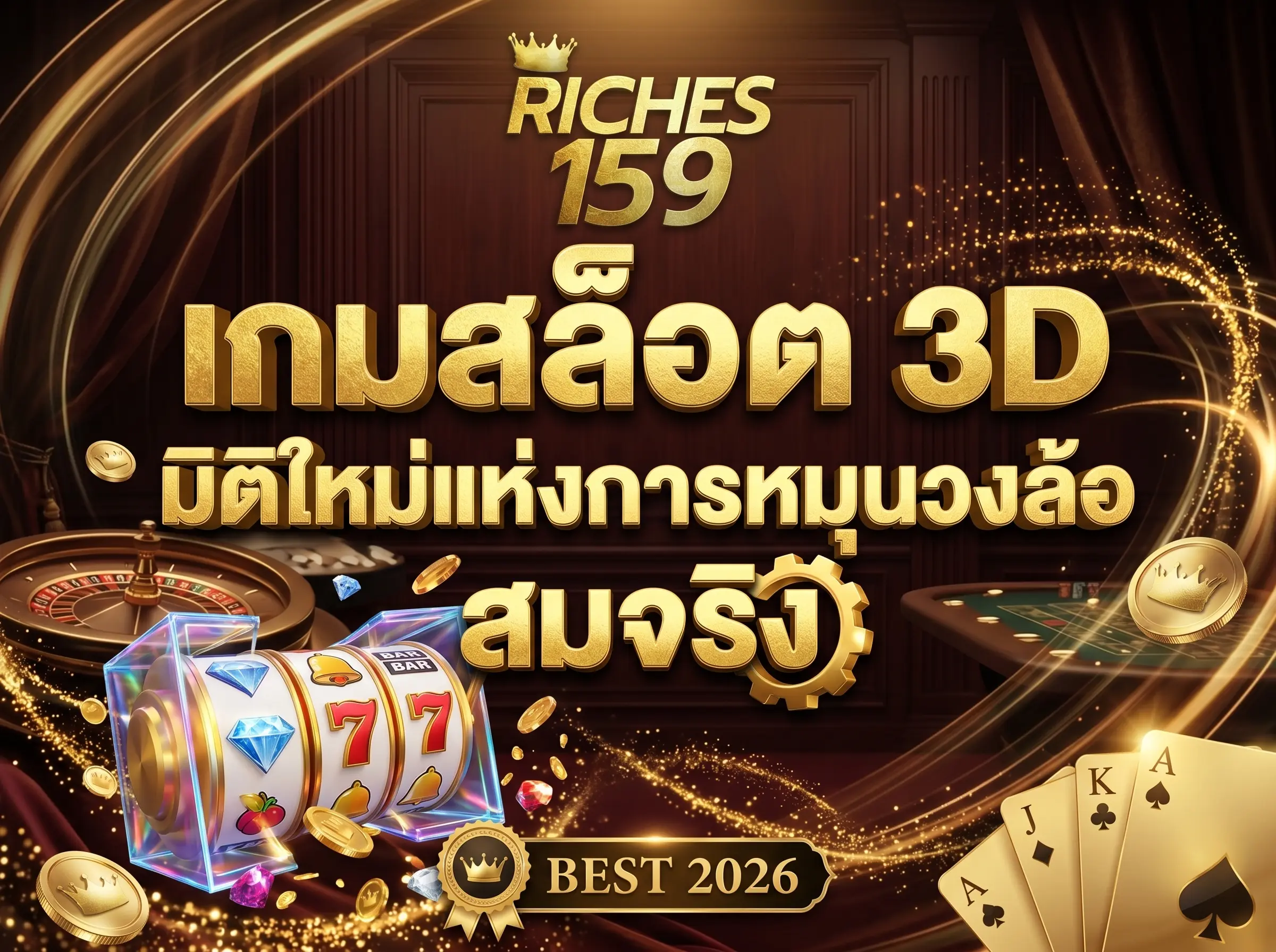 เกมสล็อต 3D มิติใหม่แห่งการหมุนวงล้อ สมจริง BEST 2026