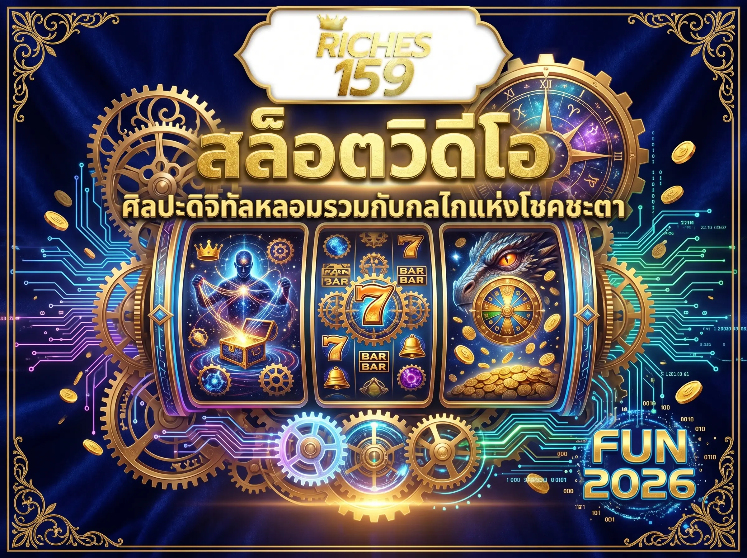 สล็อตวิดีโอ ศิลปะดิจิทัลหลอมรวมกับกลไกแห่งโชคชะตา FUN 2026