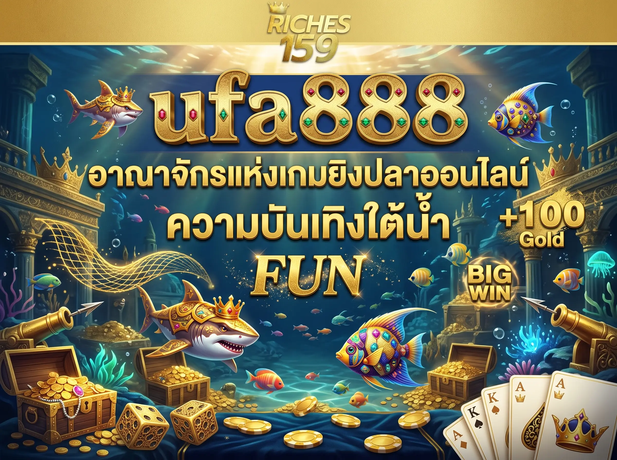ufa888 อาณาจักรแห่งเกมยิงปลาออนไลน์ ความบันเทิงใต้น้ำ FUN